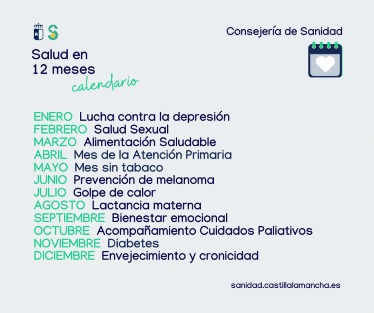 Castilla-La Mancha pone en marcha “Salud en 12 meses”, una nueva iniciativa para la prevención y promoción de la salud