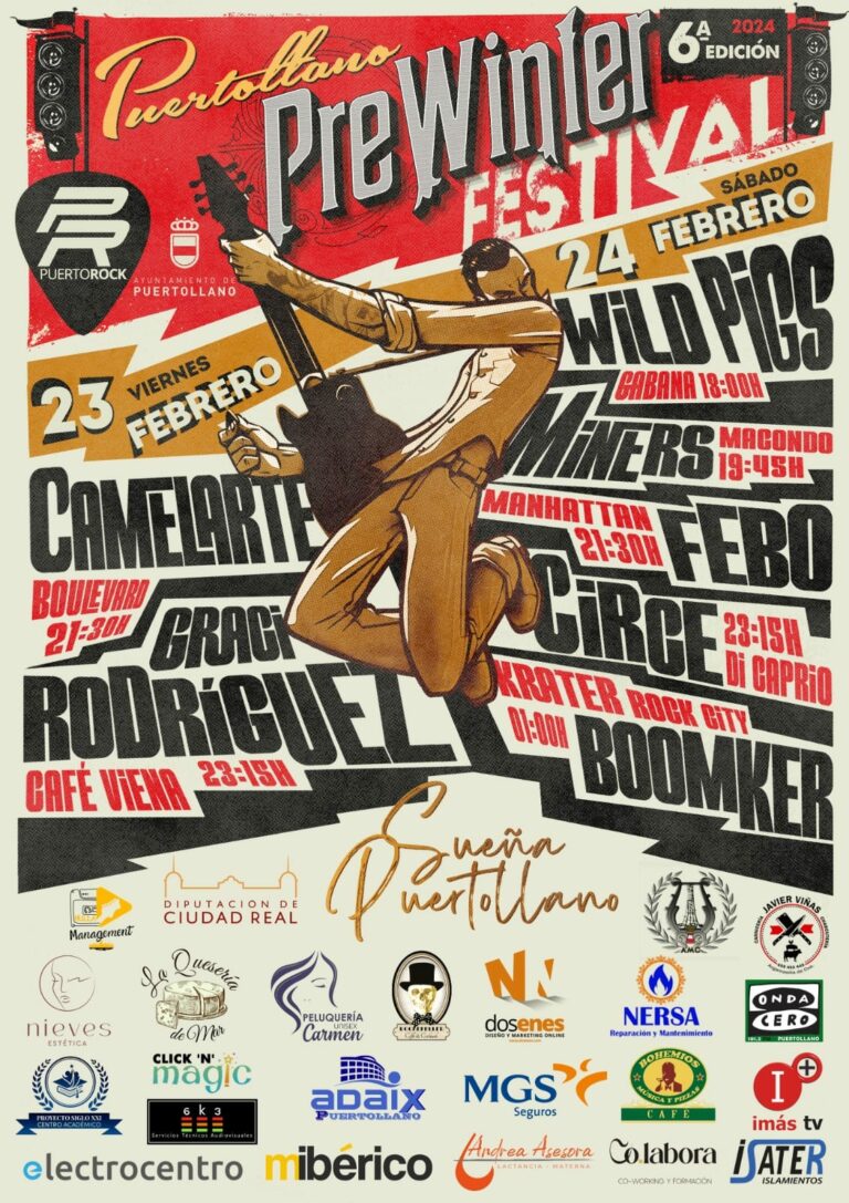 Puertollano: Siete grupos y solistas subirán el 23 y 24 de febrero a los escenarios del Prewinter