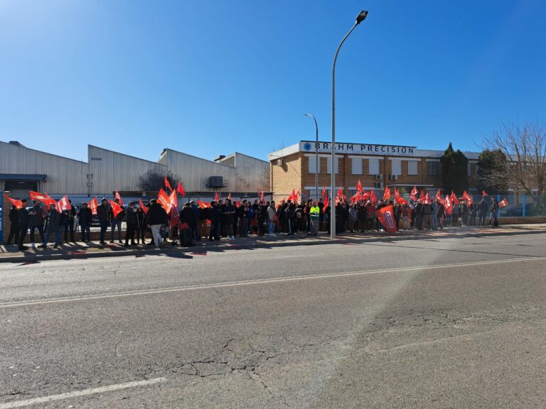 Nueva concentración a las puertas de Brahm-Manzanares para exigir la readmisión del responsable de la sección sindical de CCOO