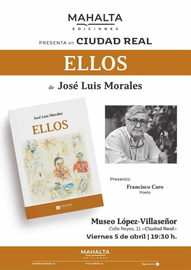 José Luis Morales presentará su nuevo libro de poemas el 5 de abril en Ciudad Real