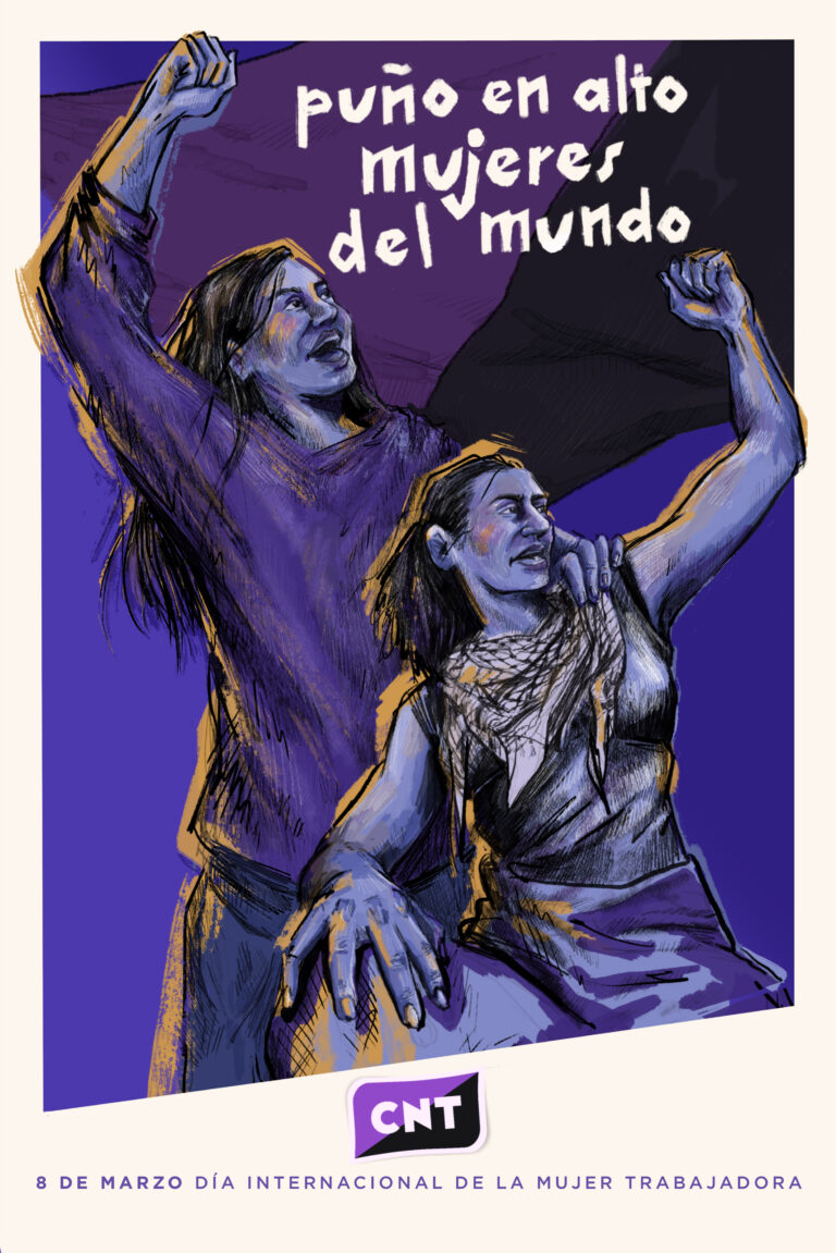 8M 2024. Puño en alto mujeres del mundo