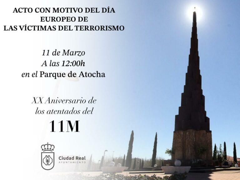 Ciudad Real: El Parque de Atocha acoge el lunes el acto con motivo del 20 aniversario del 11M