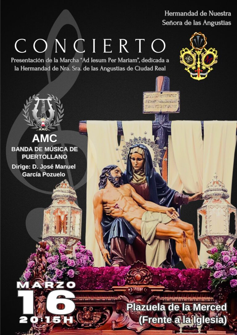 Ciudad Real: La Hermandad de Nuestra Señora de las Angustias estrena nueva marcha dedicada a su titular