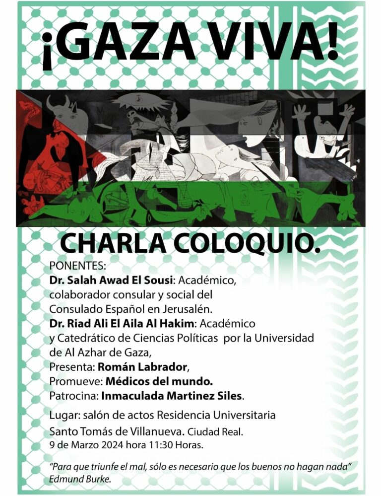 Médicos del Mundo promueve en Ciudad Real la charla coloquio «¡Gaza viva!