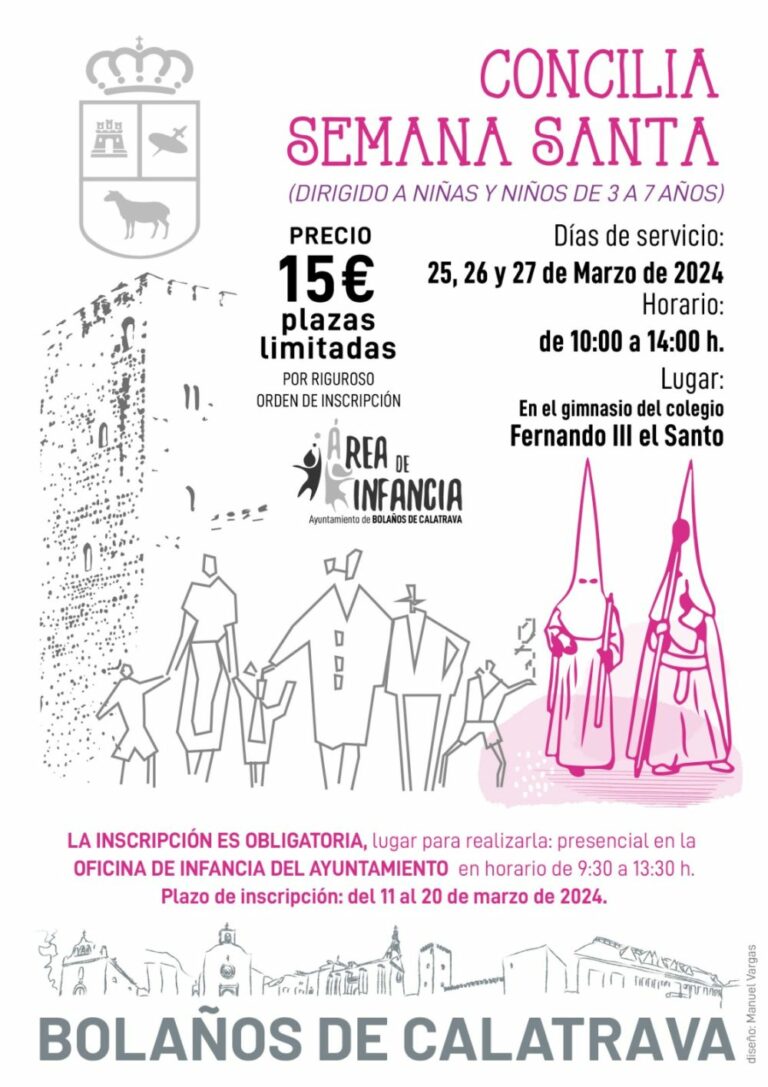 El Ayuntamiento de Bolaños facilita la conciliación familiar con el programa Concilia Semana Santa