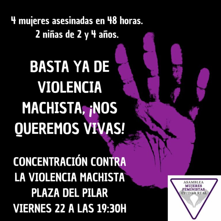 Concentración contra la violencia machista este viernes en la Plaza del Pilar