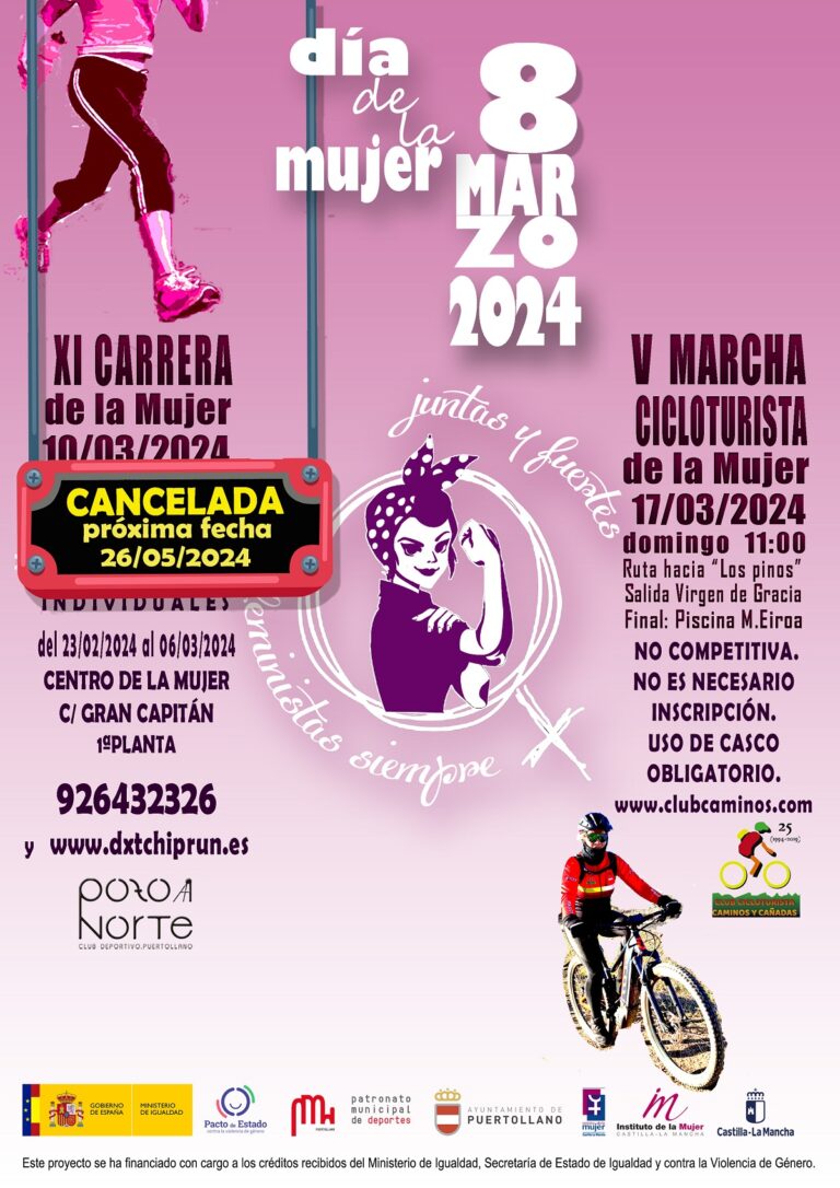 Puertollano: La previsión de lluvia aplaza al 26 de mayo la Carrera de la Mujer