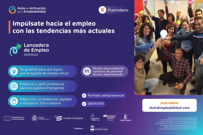 Abierta la inscripción de la primera edición de la “Lanzadera de Empleo Nómada” de Puertollano