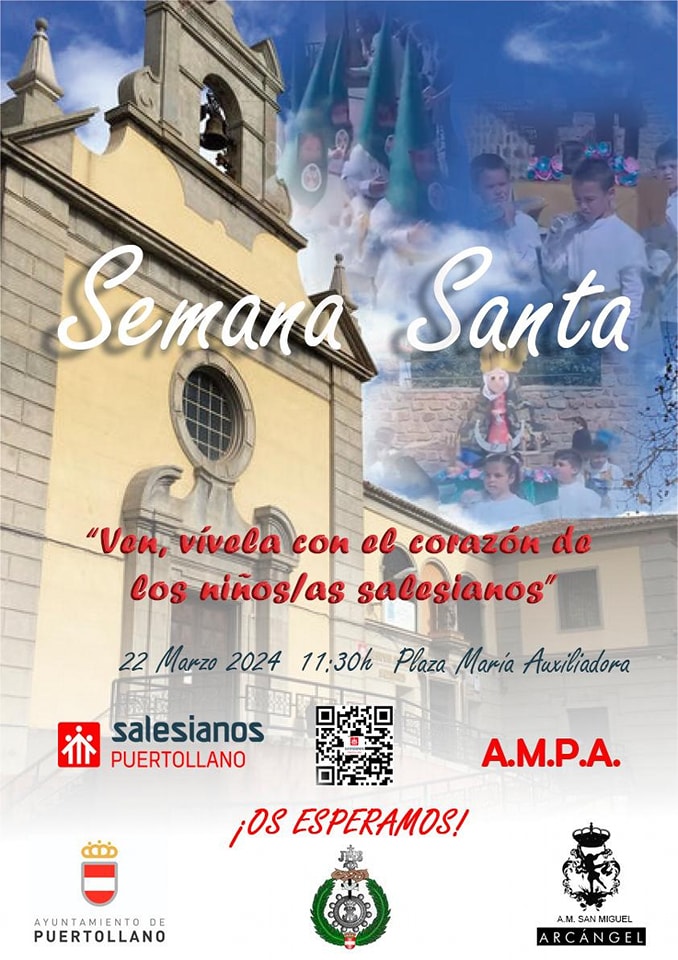 Puertollano: Escolares del colegio Salesiano protagonizarán el Viernes de Dolores una procesión infantil de Semana Santa