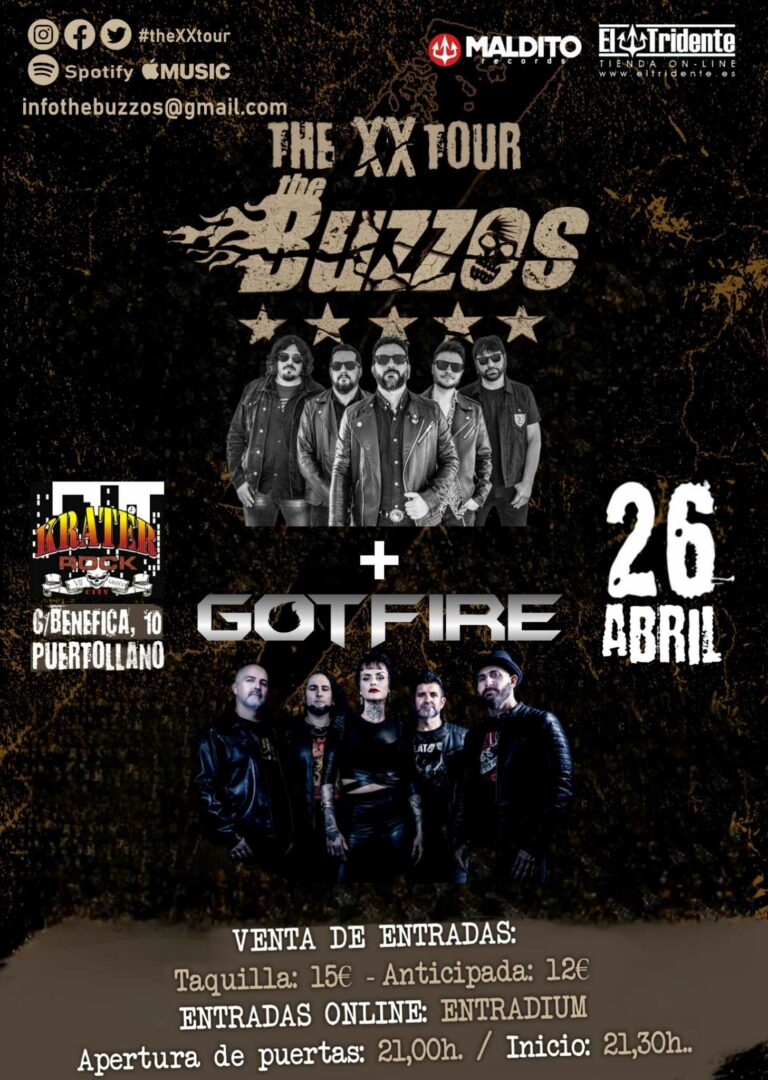 GotFire regresa a Puertollano junto a The Buzzos con un concierto en la sala Krater Rock city