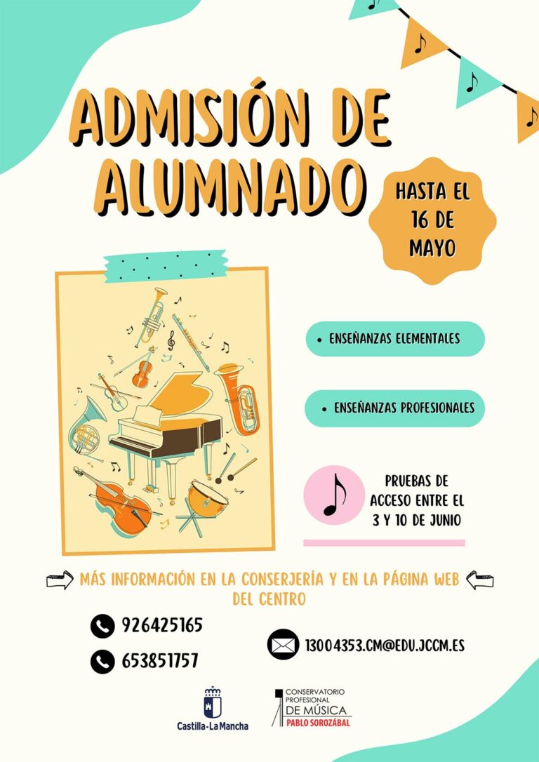 Puertollano: Abierto el plazo de admisión del Conservatorio de Música Pablo Sorozábal