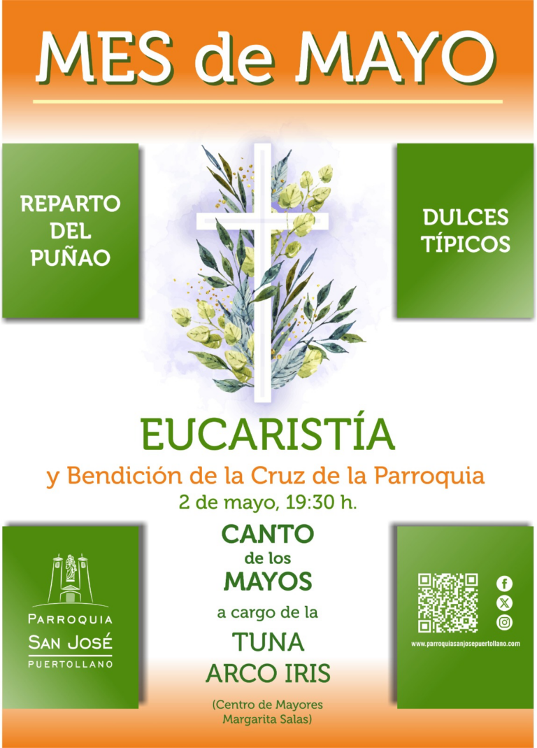 Puertollano: Mayos, dulces, puñao y zurra en la bendición de la cruz de mayo de la Parroquia de San José