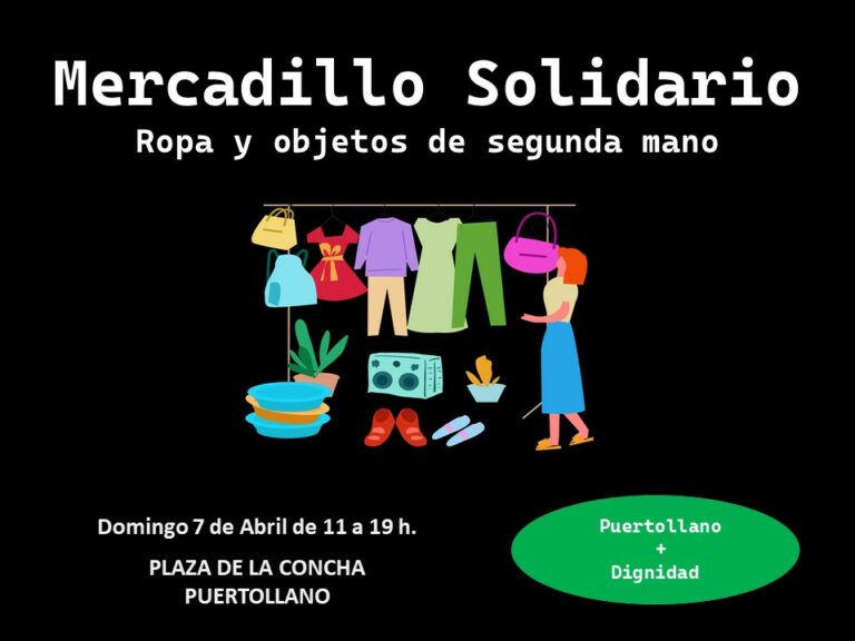 La Plataforma Puertollano+Dignidad organiza este domingo un mercadillo solidario