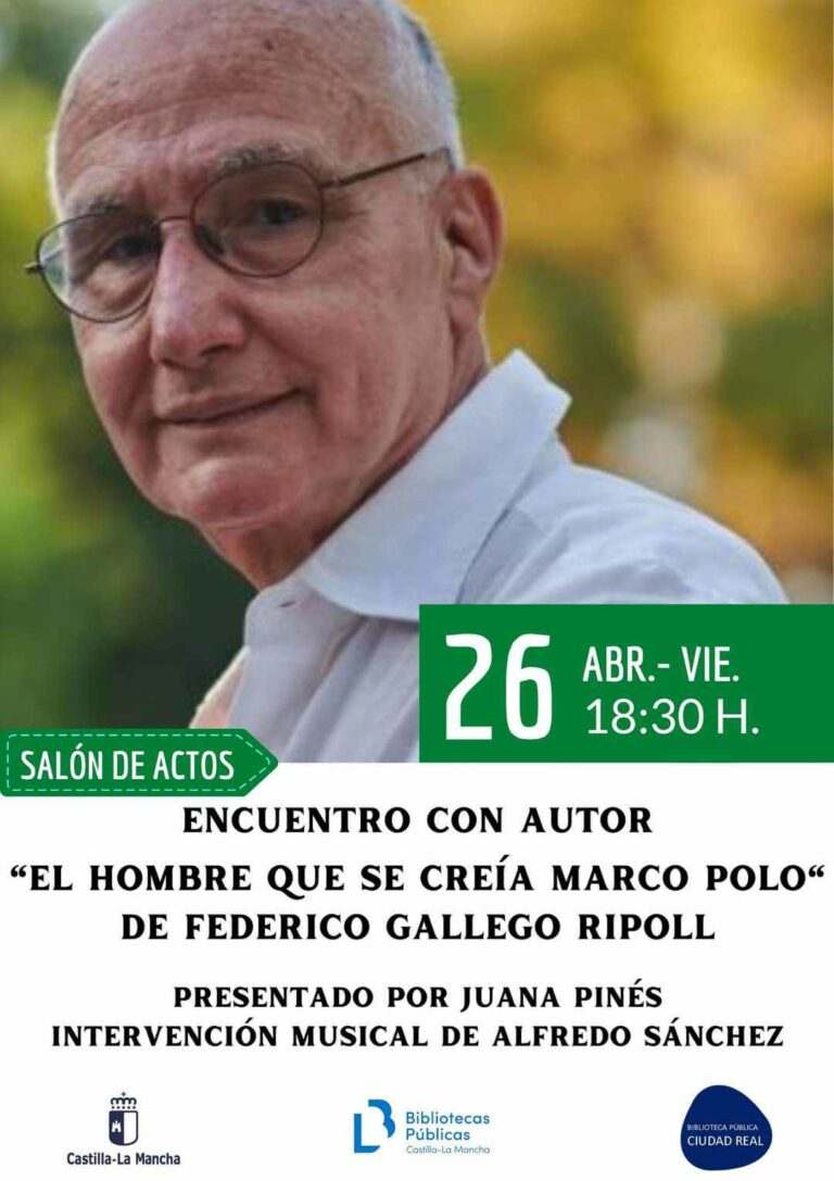 Federico Gallego Ripoll presenta su antología poética «El hombre que se creía Marco Polo» en Manzanares y Ciudad Real