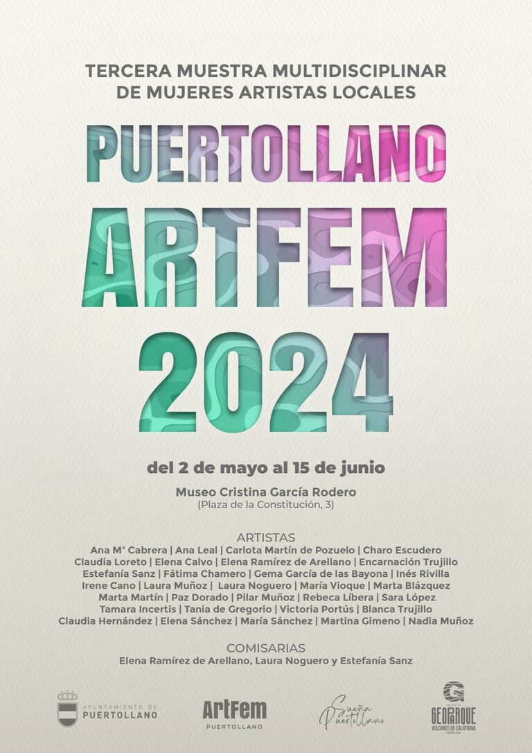 ARTFEM desvela las participantes de la tercera Muestra Multidisciplinar de Mujeres Artistas de Puertollano