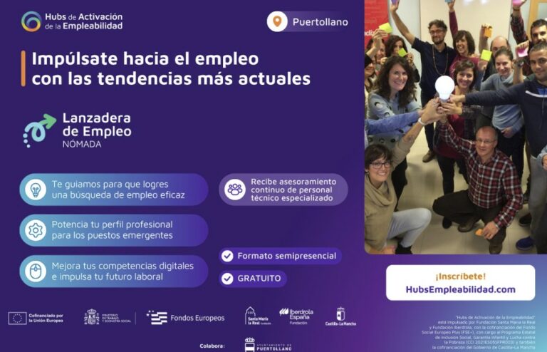 Puertollano: Últimos días para inscribirse en la “Lanzadera de Empleo Nómada” de Puertollano, con plazas limitadas