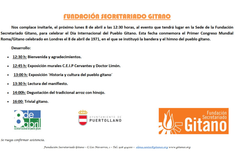 La Fundación Secretariado Gitano Puertollano (FSG) se suma a la celebración del 8 de abril, Día Internacional del Pueblo Gitano