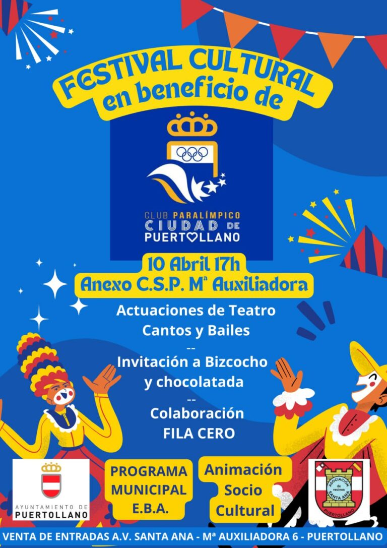 La Asociación de Vecinos Santa Ana acogerá el 10 de abril un festival para recaudar fondos destinados al Club Paralímpico de Puertollano