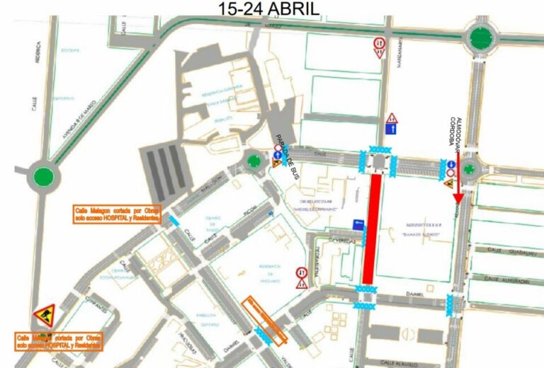 Puertollano: Las calles Daimiel, Malagón y Manzanares, cortadas al tráfico por obras desde este lunes