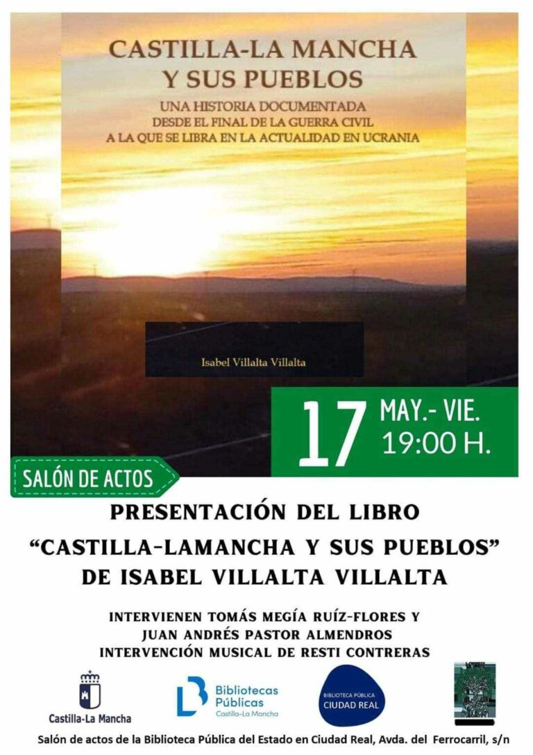 Isabel Villalta presenta este viernes en Ciudad Real su libro “Castilla-La Mancha y sus pueblos”