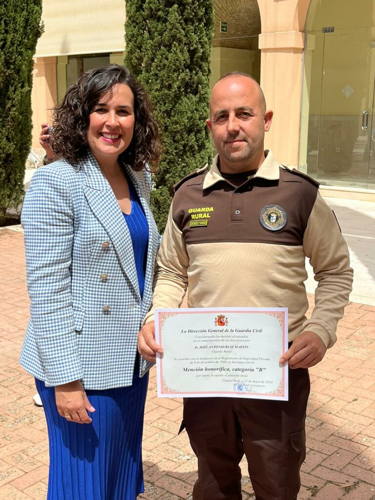 Mención honorífica para el Guarda Rural de Calzada por su colaboración en un operativo contra el expolio del patrimonio histórico
