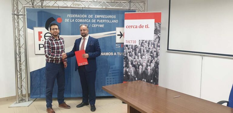 FEPU y Tactio firman un convenio de colaboración para impulsar el desarrollo empresarial en Puertollano