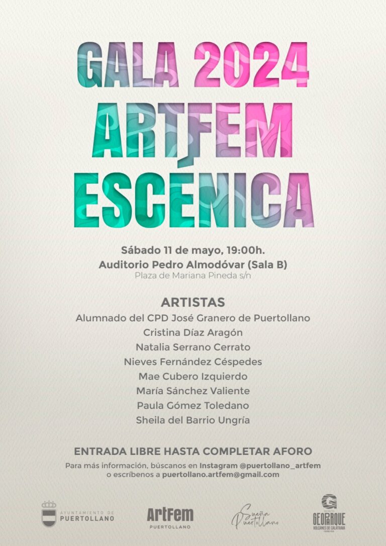 El Auditorio Pedro Almodóvar de Puertollano acogerá este sábado la Gala ARTFEM Escénica