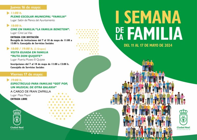 Ciudad Real celebrará del 11 al 17 de mayo su primera “Semana de la Familia”