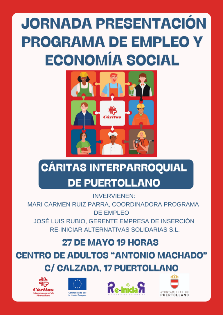 Puertollano: Cáritas iniciará la semana de la caridad con una jornada del programa de empleo y economía social