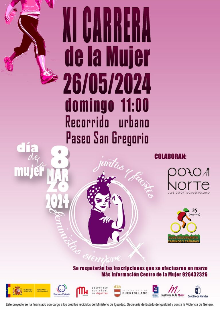 Puertollano: Casi un millar de personas participarán el domingo en la XI Carrera de la Mujer