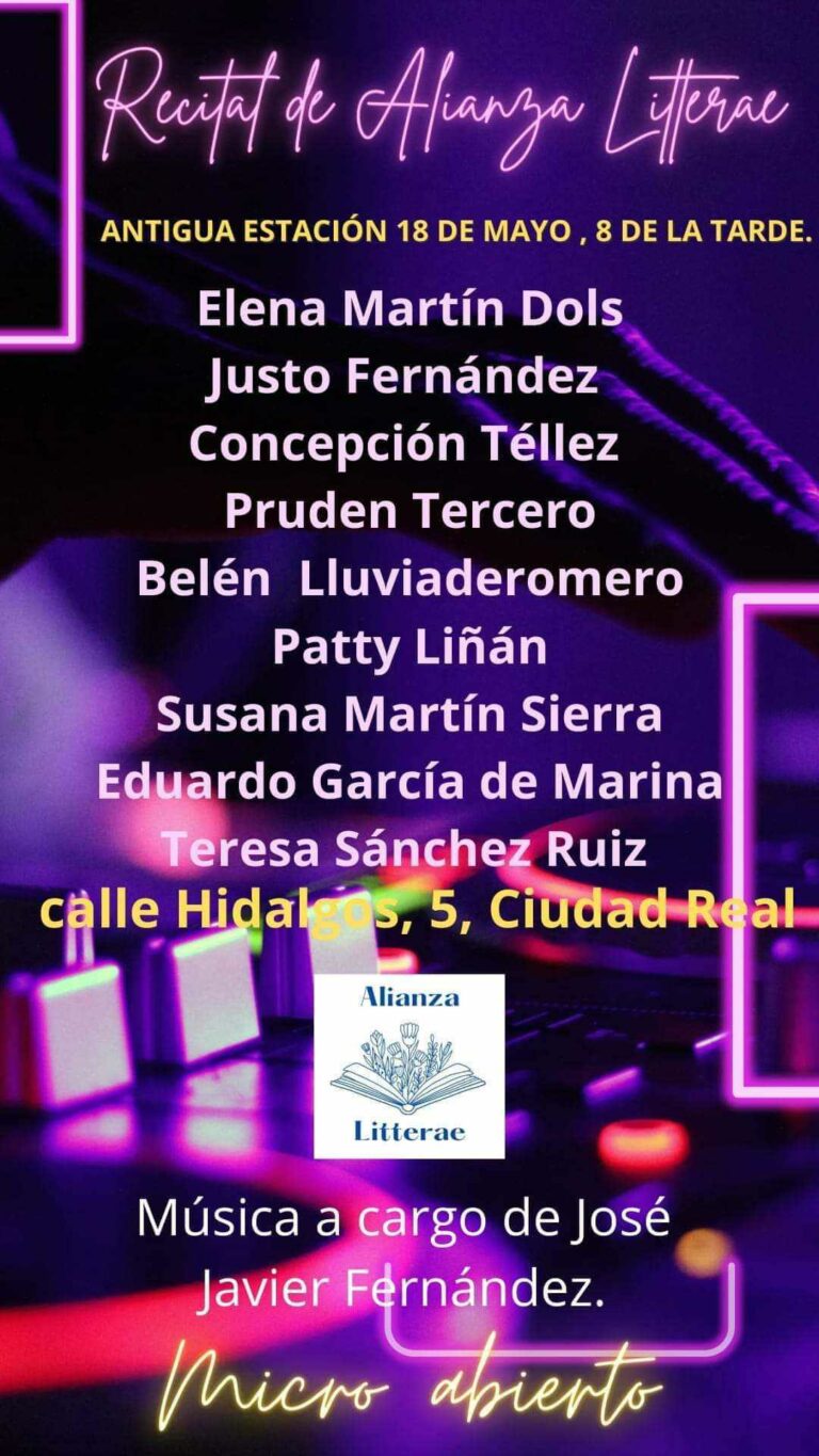 Alianza Litterae ofrece un recital en «La Club» de Ciudad Real