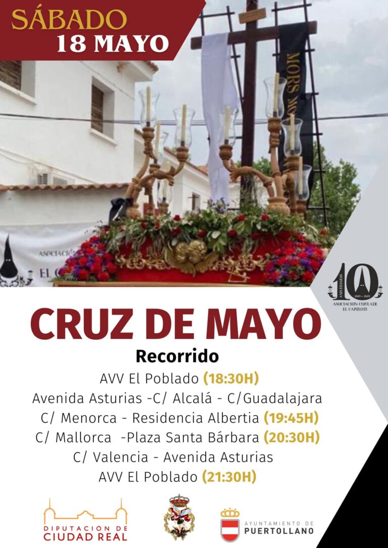 Puertollano: La cruz de mayo de «El Capirote» será portada a costal por una veintena de niños