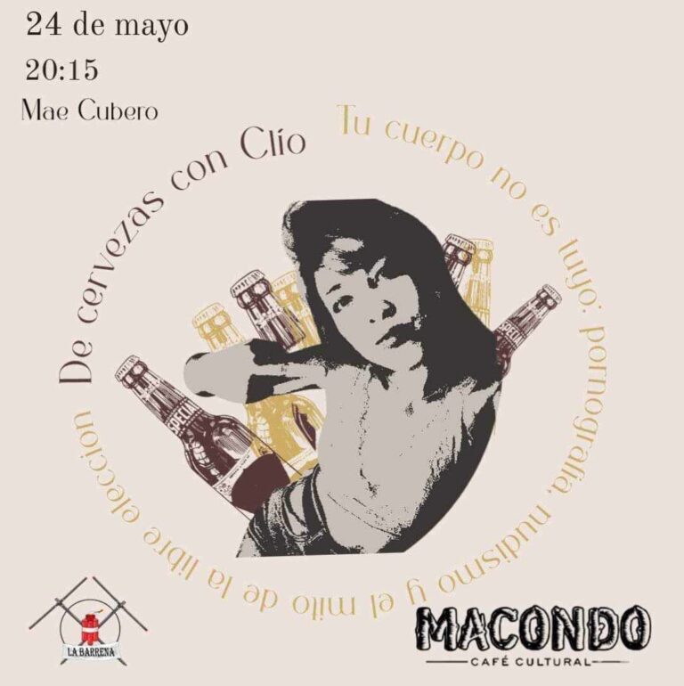 Mae Cubero disertará en el café Macondo de Puertollano sobre «pornografía, nudismo y el mito de la libre elección»