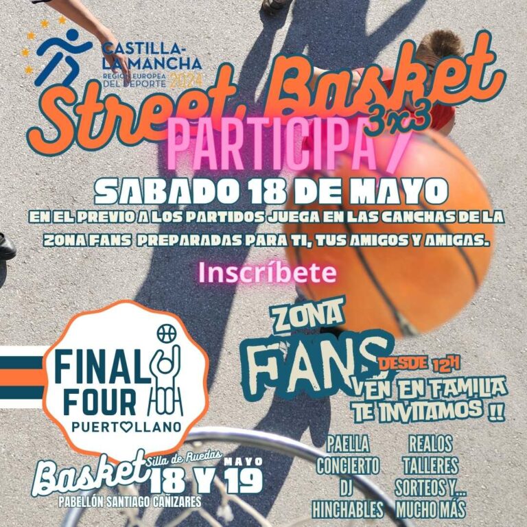 Puertollano: Baloncesto para niños, paella y música de “Versión Beta” en la zona fans de la Final Four del BSR Amiab