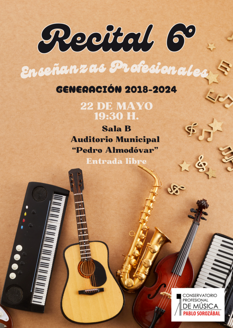 Puertollano: Alumnos de sexto curso de enseñanzas profesionales del «Pablo Sorozábal» ofrecerán el miércoles un recital durante su graduación