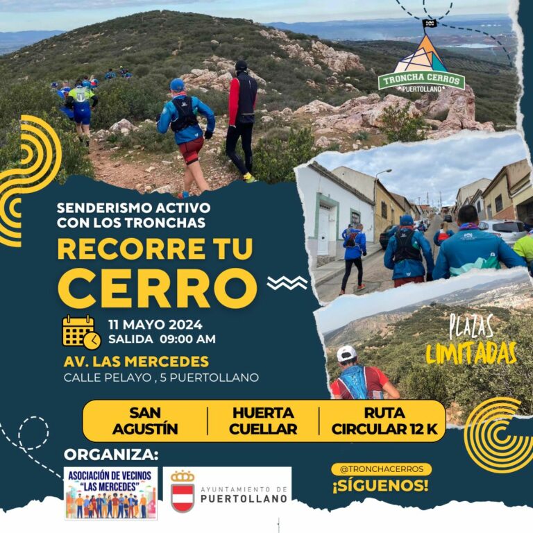 Puertollano: Una marcha senderista recorrerá el cerro de San Agustín con Troncha Cerros y la asociación Las Mercedes