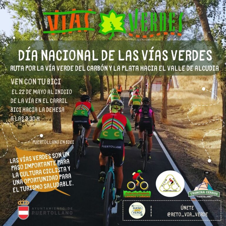 Puertollano celebrará el día nacional de las Vías Verdes con una ruta cicloturista al Valle de Alcudia