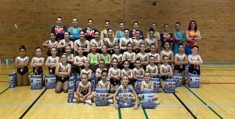 8 oros, 4 platas y 2 bronces para Aerobics VS 2.0 de Puertollano en el I Torneo y Open promoción Aragón de Gimnasia Aeróbica