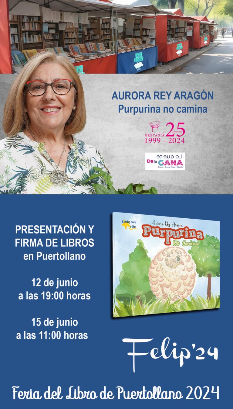Aurora Rey Aragón y la pequeña perdiz “Purpurina” visitan la FELIP’24
