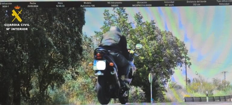 Investigado un motorista por conducir por la N-430 a 187 km/h en un tramo limitado a 90