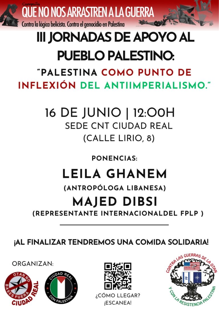 Organizan en Ciudad Real las III Jornadas de apoyo al pueblo palestino