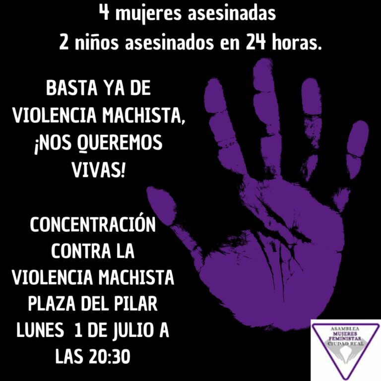 Concentración contra la violencia machista este lunes en Ciudad Real