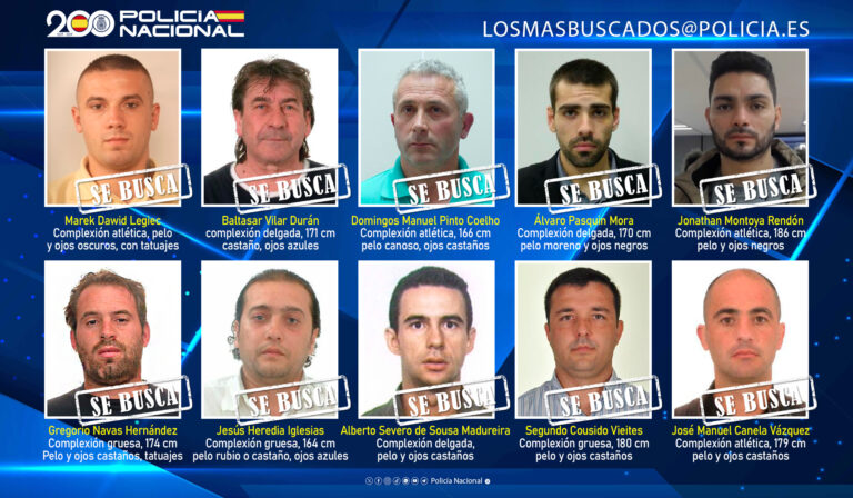 Estos son los diez fugitivos más buscados en España: La Policía Nacional pide ayuda