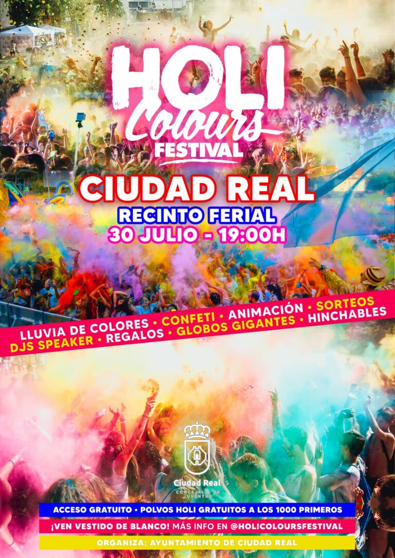 Ciudad Real se llenará de color y espectáculo con el festival «Holi Colours»