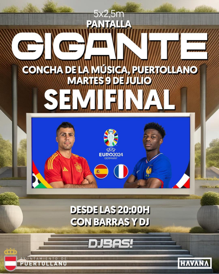 Puertollano: Vuelve la pantalla gigante al Paseo de San Gregorio para disfrutar del España-Francia de la Eurocopa