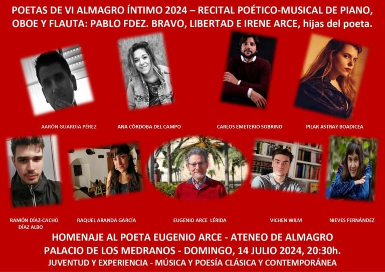 El encuentro poético-musical «Almagro Íntimo» tendrá lugar este domingo en el Palacio de los Medrano