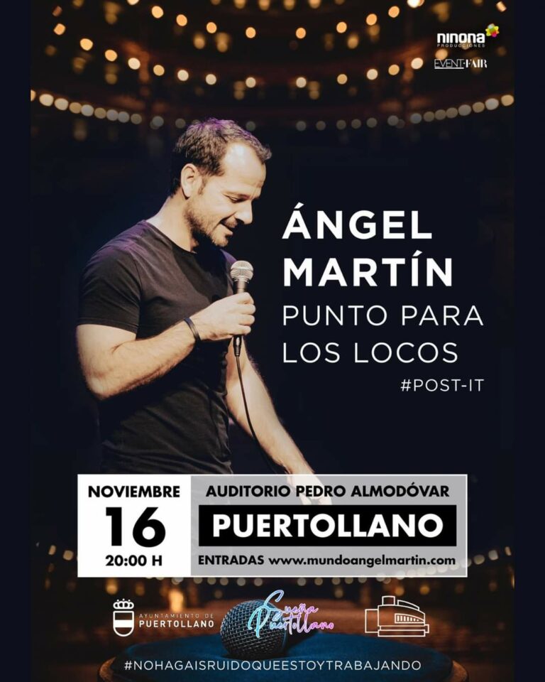 Puertollano: A la venta las entradas del espectáculo de humor de Ángel Martín «Punto para los locos»