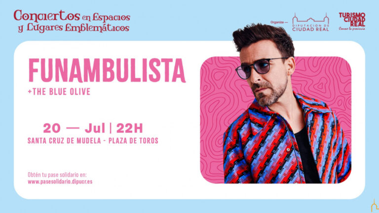 “Funambulista” actuará en Santa Cruz de Mudela el 20 de julio en el marco de los conciertos impulsados por la Diputación