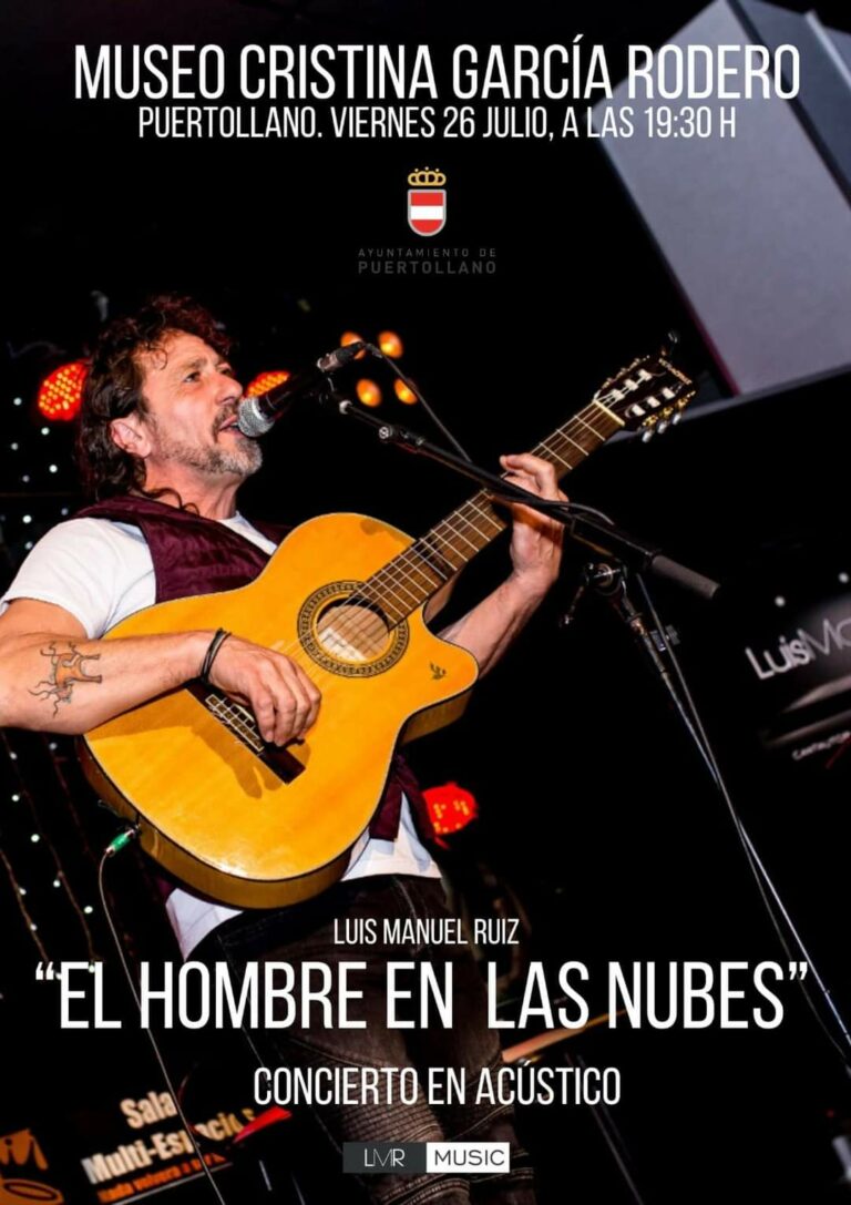 Puertollano: Concierto acústico de Luis Manuel Ruiz el viernes en el Museo García Rodero de su gira «El hombre en las nubes»