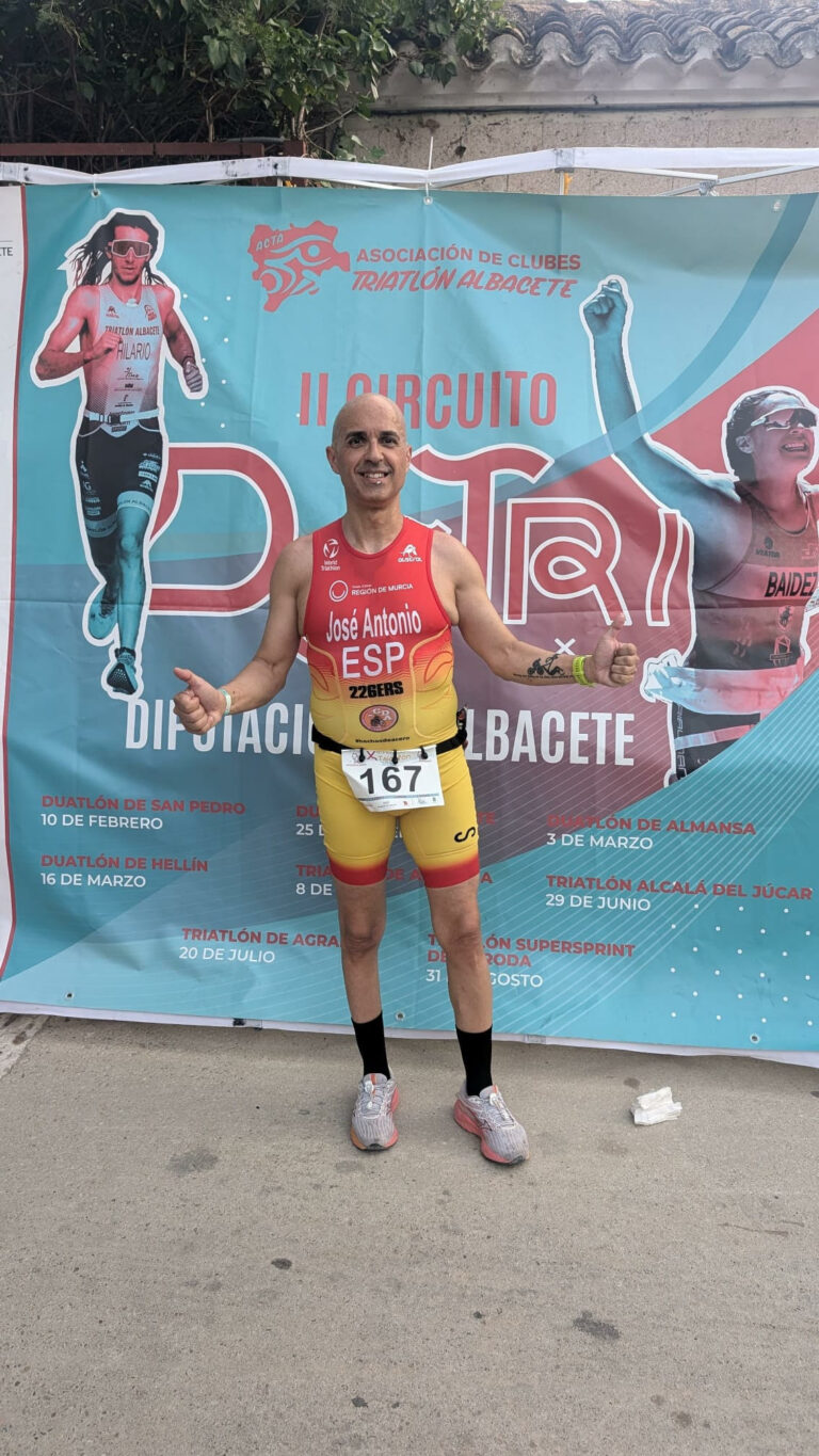 El puertollanense José Antonio Ruiz participa en la X edición del Triatlón Villa Alcalá del Júcar